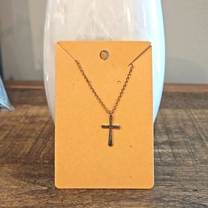 16" Gold Cross Necklace